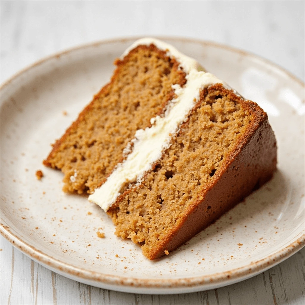 Open cookbook showing a carrot cake recipe with an accompanying photo of the finished cake.