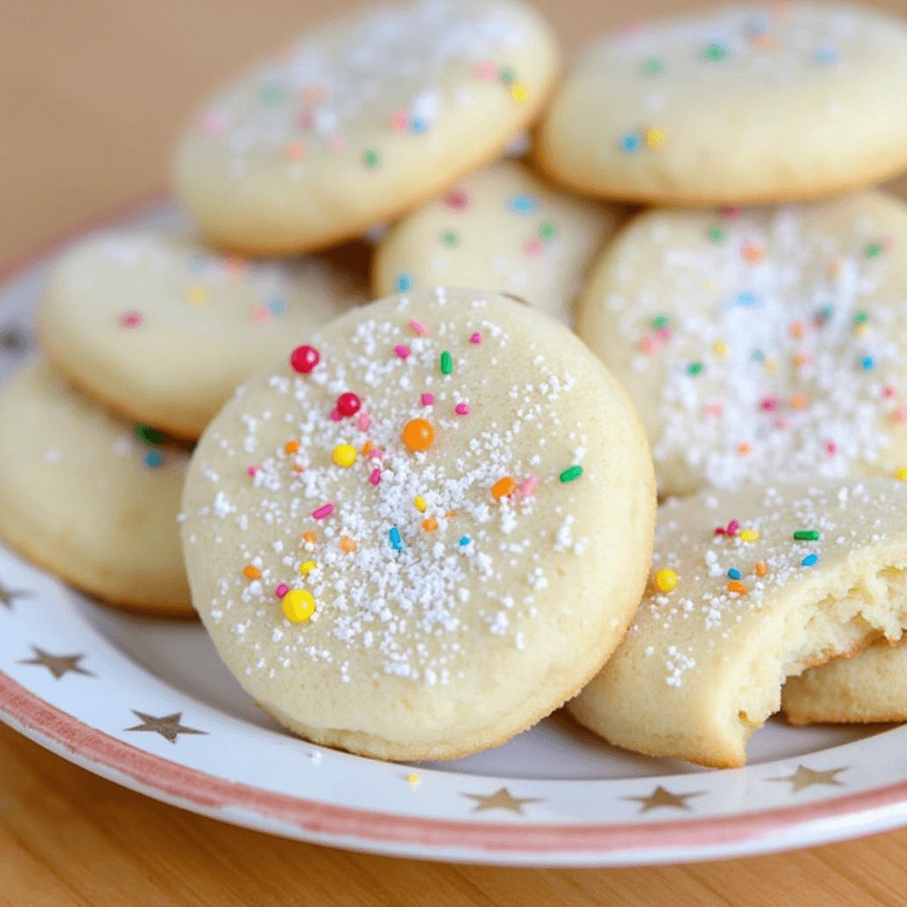 Homemade sugar cookies on a baking tray, ready to be decorated