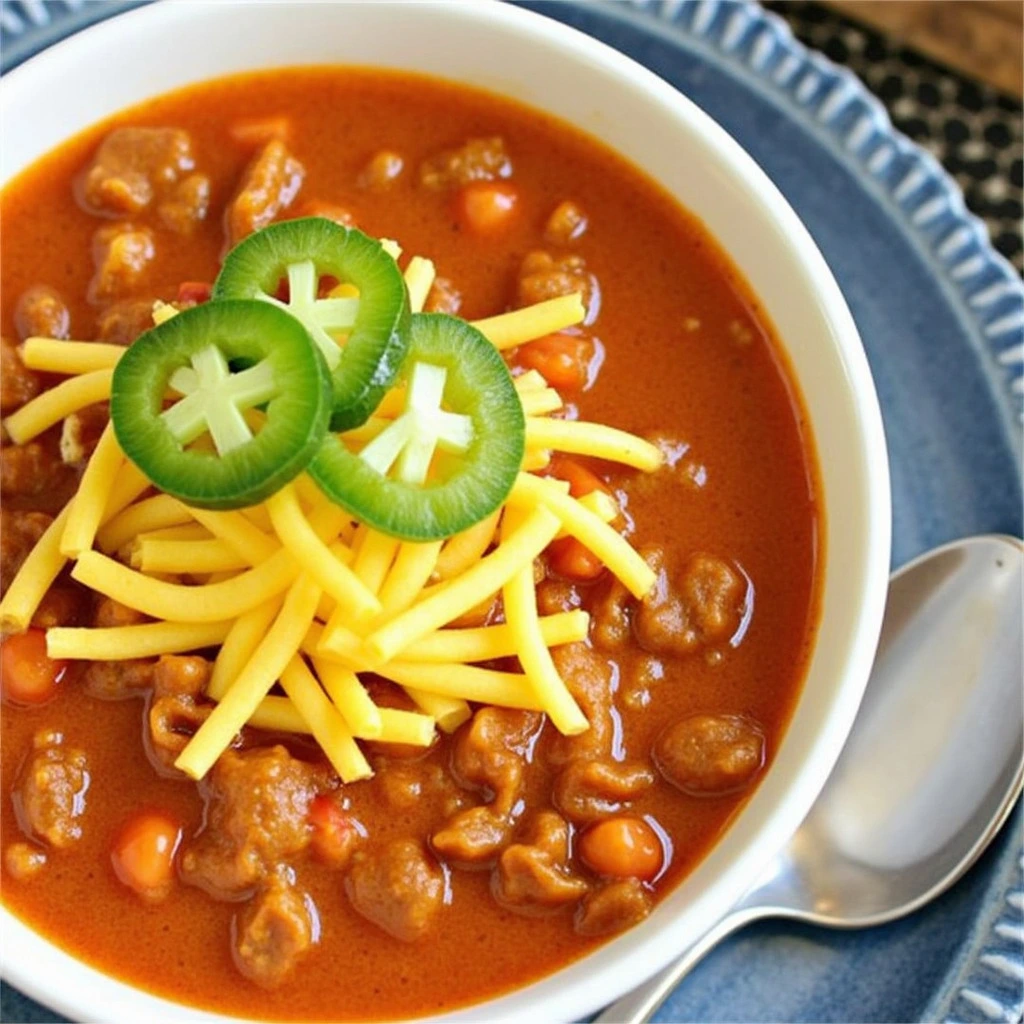 Taco soup served in a rustic bowl with tortilla chips on the side.
