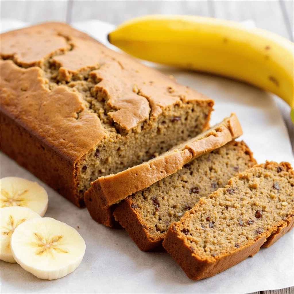Easy homemade banana bread fresh out of the oven